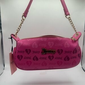 Pink logo sholder bag juicy couture